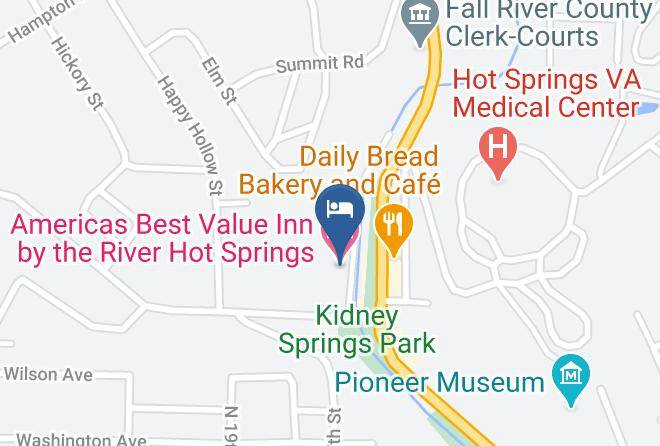 Americas Best Value Inn By The River Hot Springs Map
