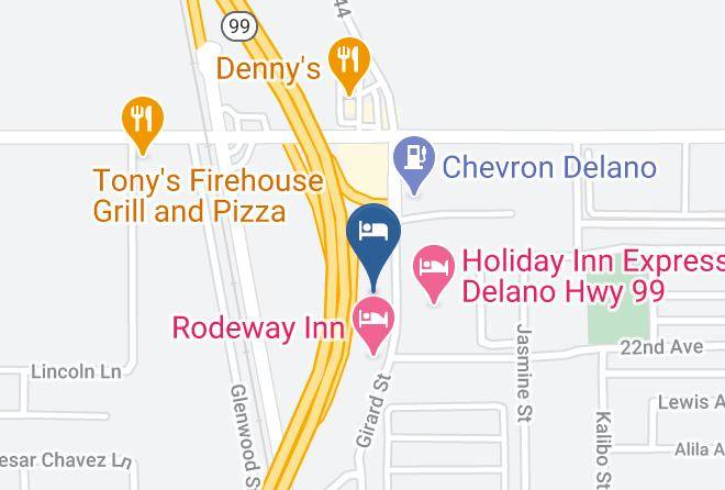 Americas Best Value Inn Delano Map