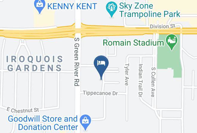 Americas Best Value Inn Evansville Map