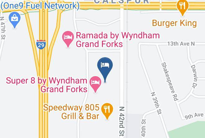 Americas Best Value Inn Grand Forks Map