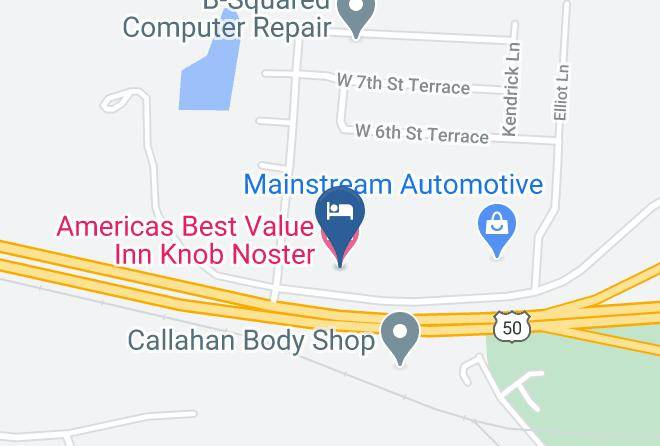 Americas Best Value Inn Knob Noster Map