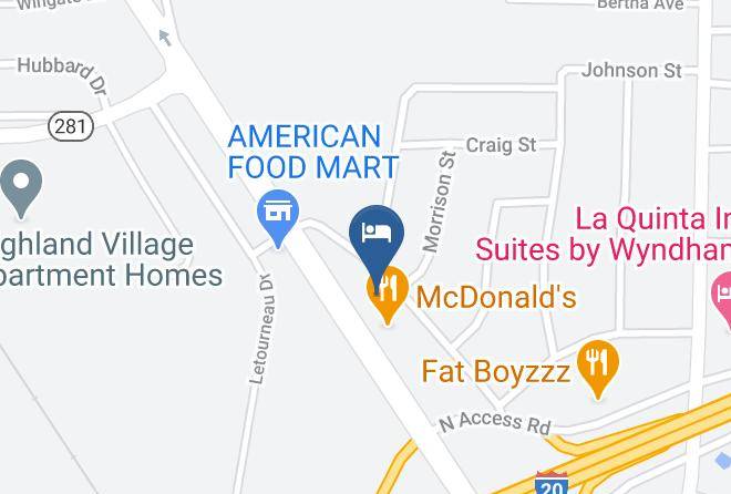 Americas Best Value Inn Longview Map