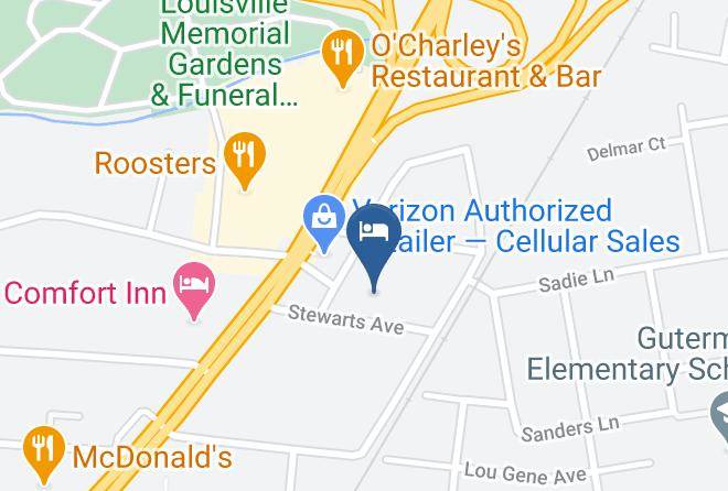 Americas Best Value Inn Louisville Map