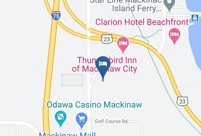 Americas Best Value Inn Mackinaw City Map
