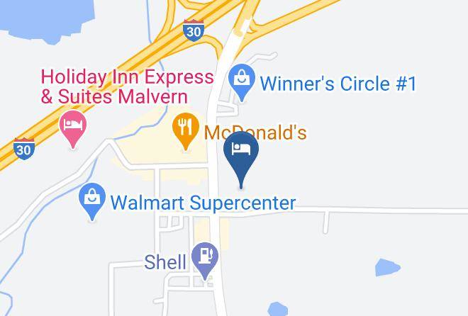 Hot Spring - Americas Best Value Inn Malvern Maps