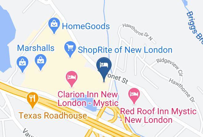 New London - Americas Best Value Inn New London Mystic Maps