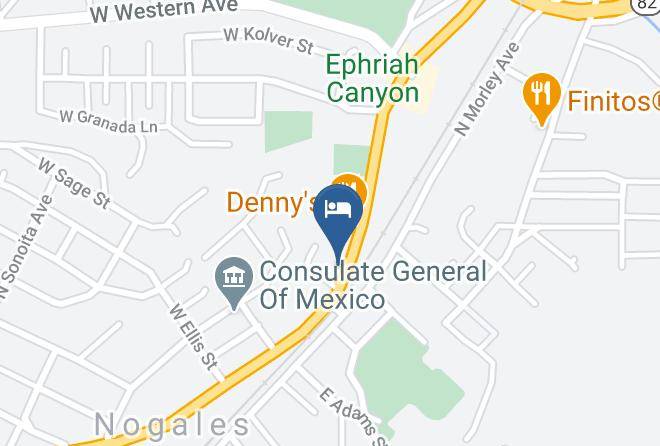 Americas Best Value Inn Nogales Map