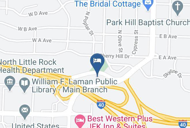 Americas Best Value Inn North Little Rock Map
