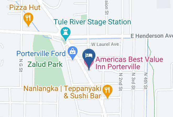 Tulare - Americas Best Value Inn Porterville Maps
