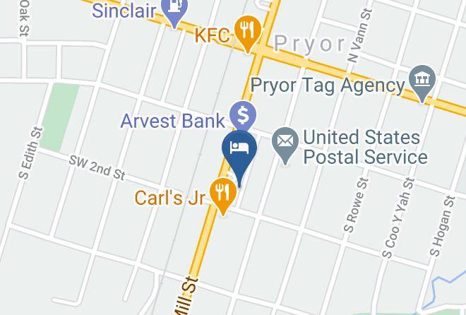 Americas Best Value Inn Pryor Map