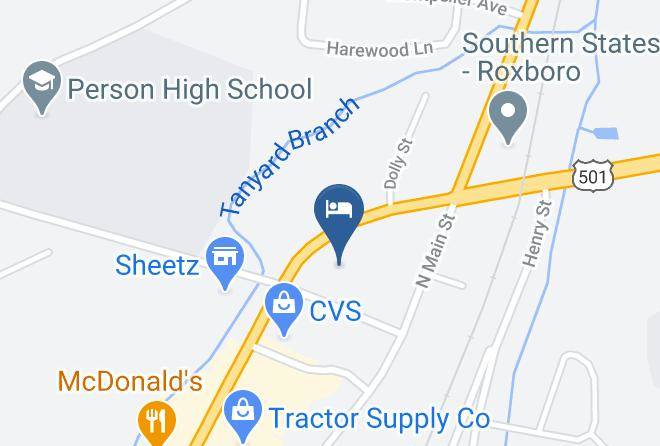 Americas Best Value Inn Roxboro Map