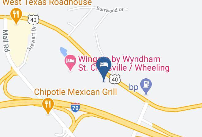 Americas Best Value Inn St Clairsville Wheeling Map