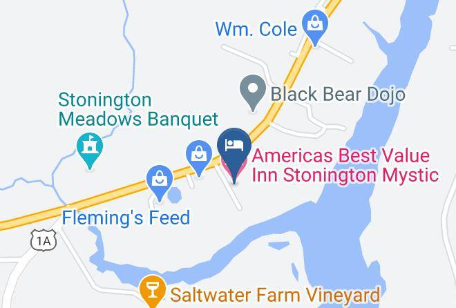 New London - Americas Best Value Inn Stonington Mystic Maps