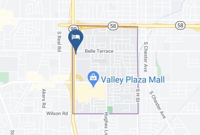 Americas Best Value Inn & Suites Bakersfield Central Map
