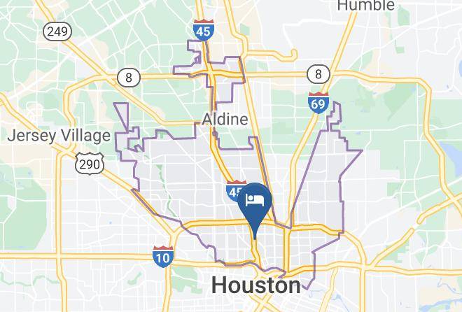 Americas Best Value Inn & Suites Houston Downtown Map