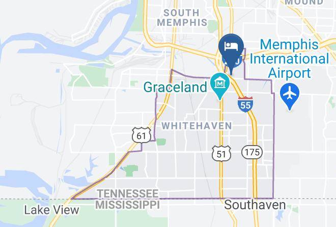 Americas Best Value Inn & Suites Memphis Graceland Map