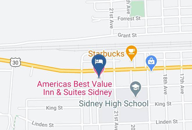 Americas Best Value Inn & Suites Sidney Map