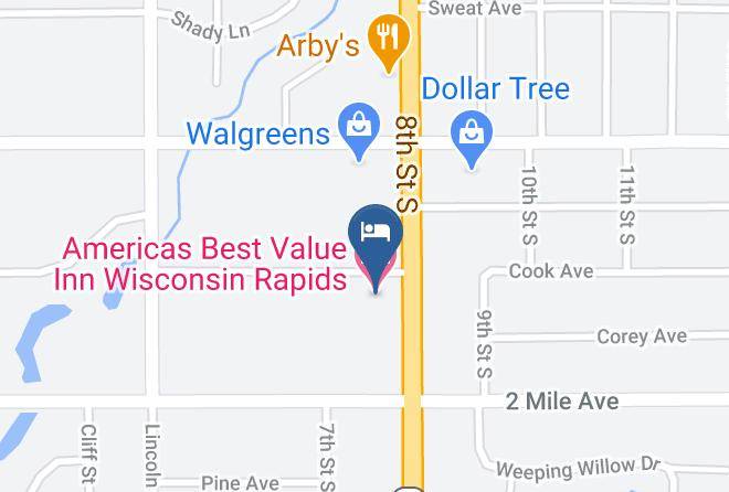 Wood - Americas Best Value Inn Wisconsin Rapids Maps