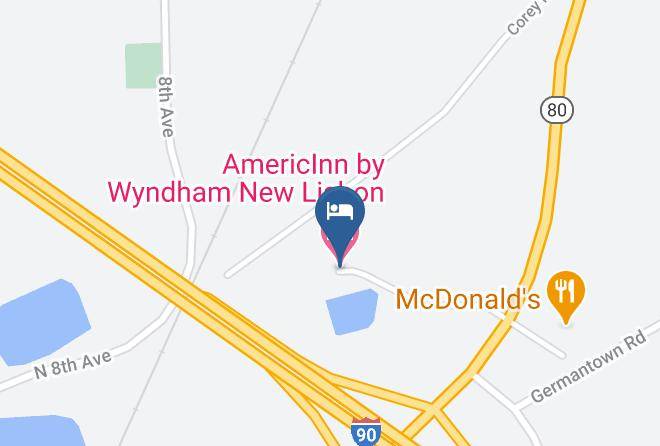 Juneau - Americinn By Wyndham New Lisbon Maps
