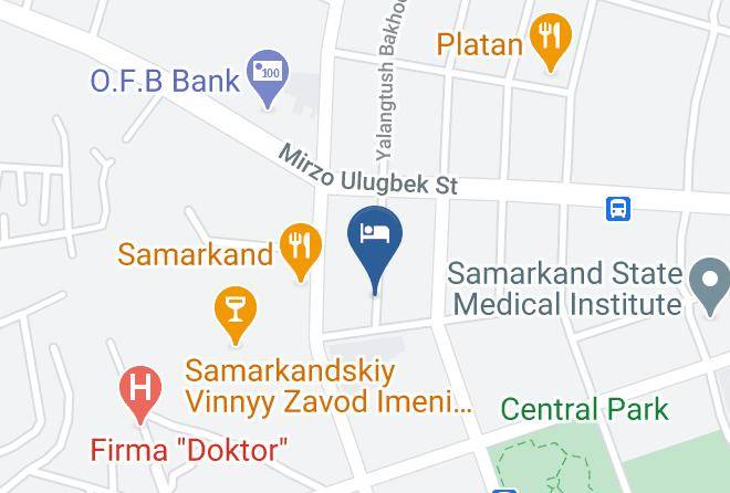 Samarqand - Amina Hotel Maps