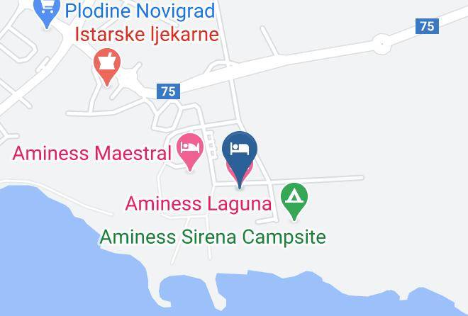 Novigrad - Aminess Laguna Hotel Maps