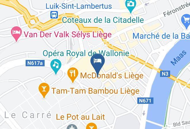 Amosa Hotel Liege & Sava Natures Cuisine Map