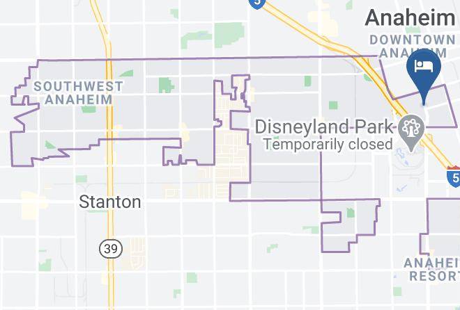Orange - Anaheim Tropic Motel Maps