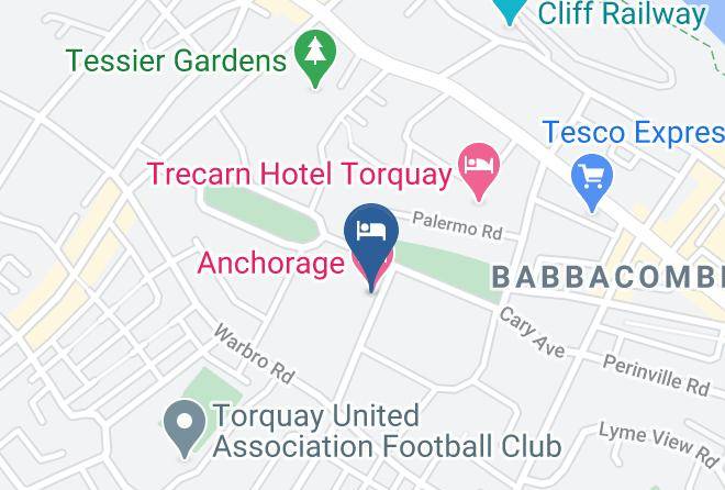 Anchorage Hotel Torquay Map