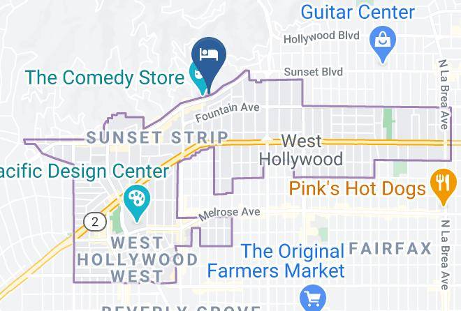Andaz West Hollywood A Concept By Hyatt Map