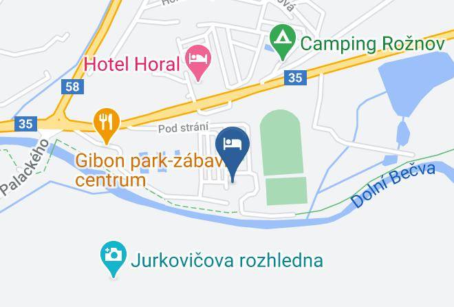 Vsetin - Andel Penzion A Cafe Maps
