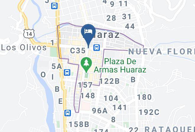 Huaraz - Andes Warak Hospedaje Maps