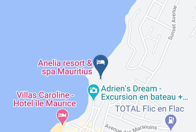 Flic En Flac - Anelia Hotel And Spa Maps