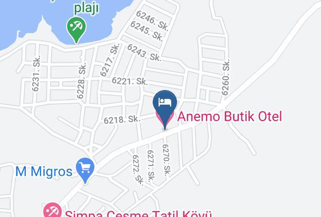 Cesme - Anemo Butik Otel Maps