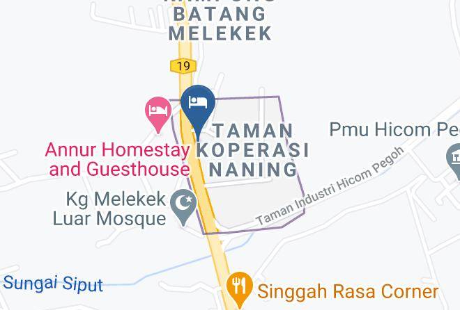 Alor Gajah District - Anggerik Homestay Maps