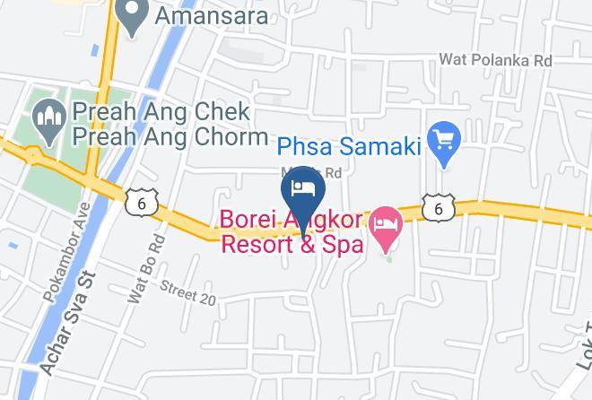 Angkor Long Men Karte - Siem Reap - Siem Reab Town