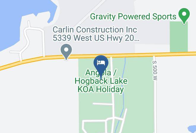 Angola Hogback Lake Koa Holiday Map