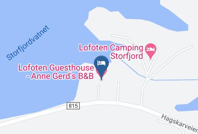 Anne Gerd's Lofoten B&b Karte - Nordland - Vestvagoy