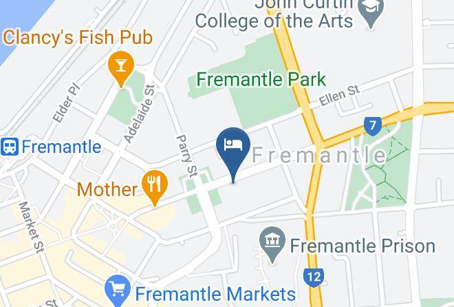Fremantle - Annie's Victorian Terrace Accommodation Maps