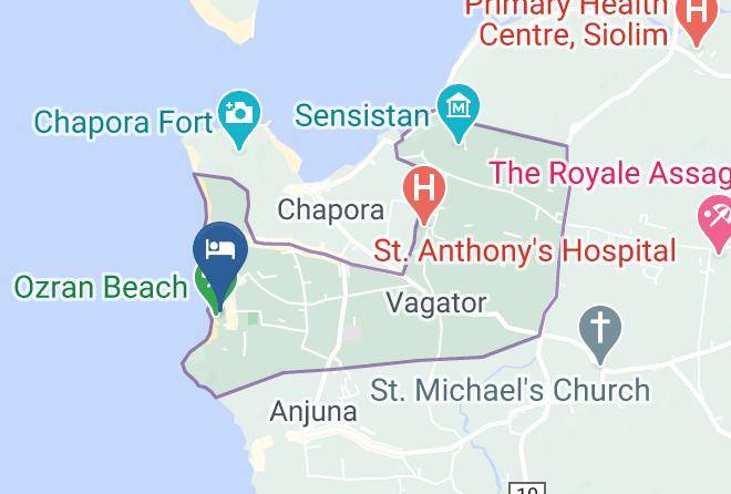 Bardez - Antares Beach Resort Maps
