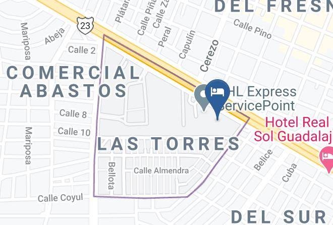 Guadalajara - Motel Antares Maps
