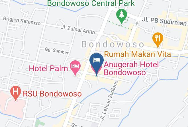 Bondowoso Regency - Anugerah Hotel Bondowoso Maps