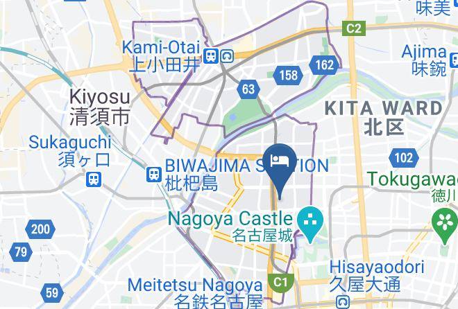 Nagoya City Nishi Ward - Aoi Hotel Maps