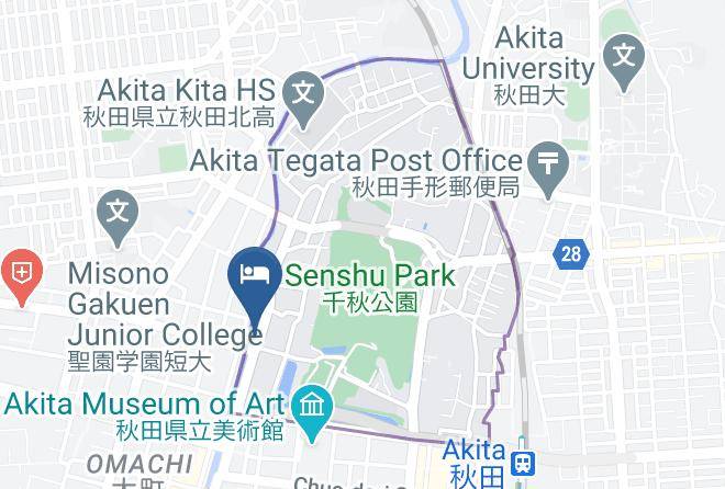 Akita City - Apa Hotel Akita Senshukoen Maps