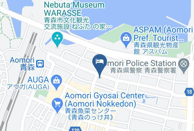 Apa Hotel Aomori Ekihigashi Map - Aomori Pref - Aomori City