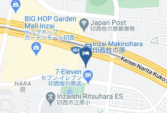 Inzai City - Apa Hotel Chiba Inzaimakinohara Ekimae Maps