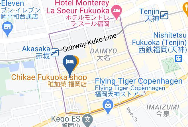 Apa Hotel Fukuoka Tenjin West Map