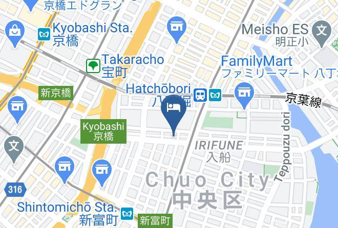 Chuo Ward - Apa Hotel Hatchobori Eki Minami Maps