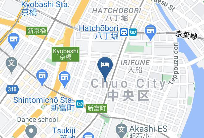 Apa Hotel Hatchobori Shintomicho Map