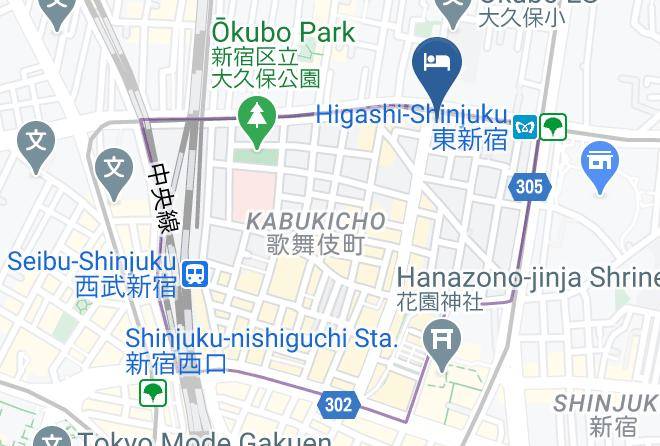 Shinjuku Ward - Apa Hotel Higashi Shinjuku Kabukicho East Maps