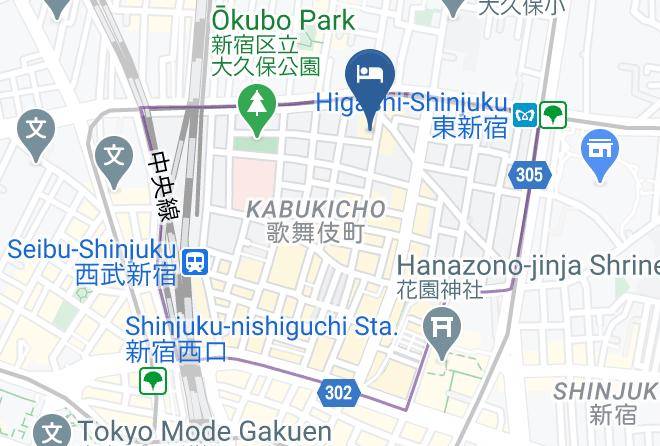 Shinjuku Ward - Apa Hotel Higashi Shinjuku Kabukicho Nishi Maps